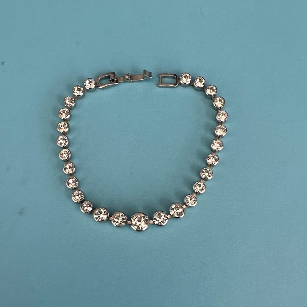 Dazzling Silver Crystal Bracelet